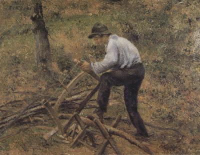 Camille Pissarro Pere Melon Sawing Wood,Pontoise (nn02)